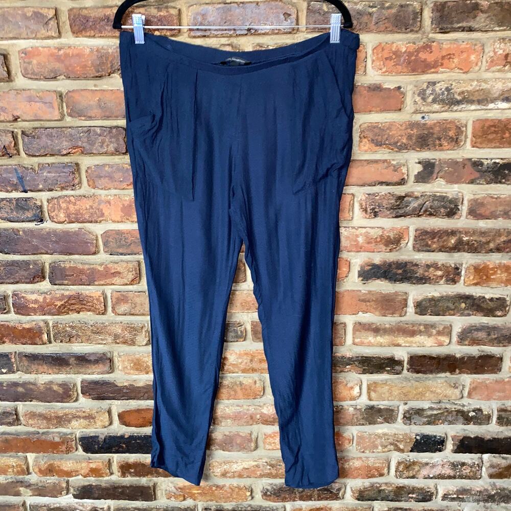 MNG Collection Navy Blue Slim Fit Pull-On Woven Pants Women's Size XS